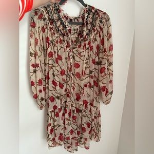 Free People Rose Sheer tunic size large